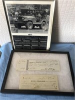 Lot 2 Frames incl Pay Receipts, Jeep, etc...
