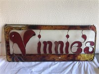 Leaded Stained Glass Panel - "Vinnies"