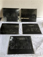 Rare Lot of Early Glass Picture Panels