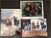 3 Pieces Art (Horses, Soldiers, etc...)