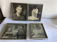 4 Framed Vintage Photographs