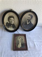 3 Framed Vintage Pictures