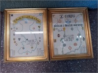 Pair of Gold Framed Pieces