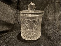A Cut Crystal Jar and Cover