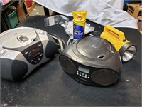 2 radios and misc items