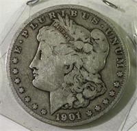 1901 O US Morgan silver dollar