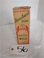 Rocky Forest Dairy, cardboard milk container