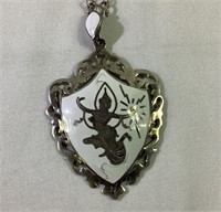 Sterling silver Siam necklace and pendant