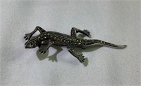 Sterling silver salamander Pin