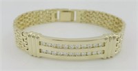 14 Kt Yellow Gold 1.32 Cts Diamond Bracelet