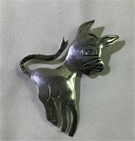 Sterling silver taxo donkey pin/brooch