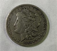 1890 CC US Morgan silver dollar