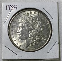 1889 US Morgan silver dollar