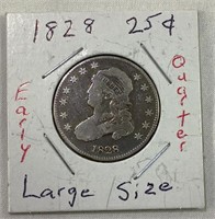 1828 large size Barber quarter