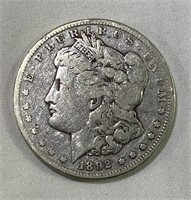 1892 CC US Morgan silver dollar