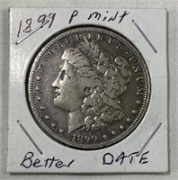 1899 US Morgan silver dollar