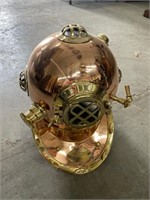 BRASS DIVING HELMET - 20"X14"