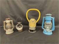 SET OF 4 ITEMS - LANTERNS, ETC  FROM 5" X 3" TO 10