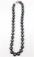 Tahitian Pearl Necklace, the strand has each pearl
