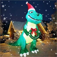 TURNMEON 10 Ft Tall Christmas Inflatables Dinosaur