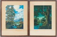 Pair of Vintage Maxfield Parrish Framed Prints