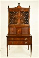 Federal Style Inlaid Mahogany Secretary