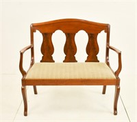 Classical Style Mahogany Settee