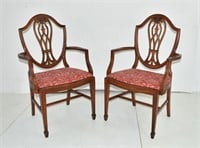Pair of Walnut Armchairs