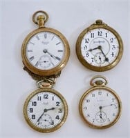 Four Open Face Pocket Watches