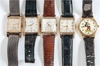 Lot of 5 Wrist Watches--Gruen, Bulova, Elgin