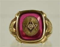 10kt Gold Masonic Ring