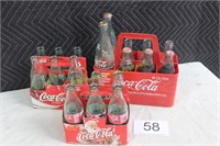 Misc. Group of Coca Cola Carriers & Bottles