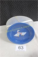 Blue Speckled Granite w/Geese Tin Plate