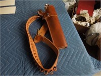 Smith & Wesson revolver holster, leather belt
