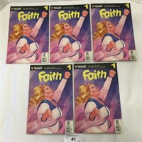 5 pcs. Faith #1 Comic Books