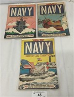 3 pcs. Navy - History & Tradition Comic Books