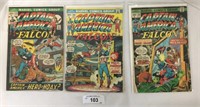 3 pcs. Captain American & Falcon Comic Books