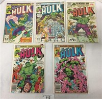 5 pcs. The Incredible Hulk #276 - 280 Comic Books