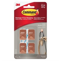 Command Small Metallic Hanging Hooks