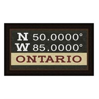 Ontario, Canada Coordinates Framed Wall Art