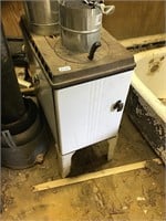Cast and enamel wood stove. Nice