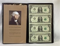 Washington Dollar Uncut Sheet