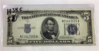 1934 C $5 Blue Seal Note