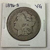 1896 S US Morgan Silver Dollar