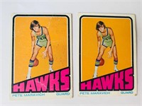 2 - 1972-73 Topps Pete Maravich Basketball Cards