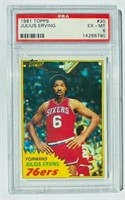 1981 Topps Julius Erving Basketball Card #30 PSA 6
