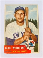 1953 Topps Gene Woodling High Number Baseball Card
