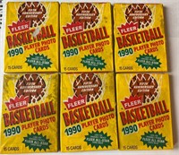 10 - 1990 Fleer Basketball Unopened Wax Packs