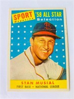 1958 Topps Stan Musial All Star Baseball Card #476