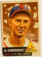 1953 Topps Red Schoendienst Baseball Card #78